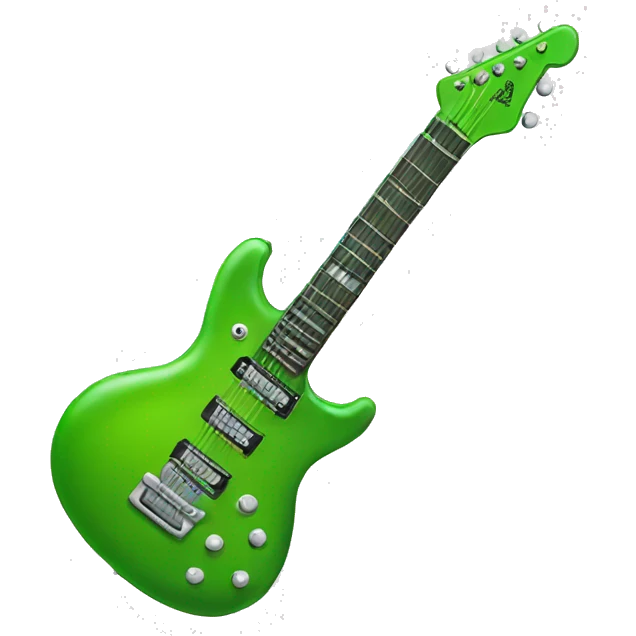 green electric guitar emoji