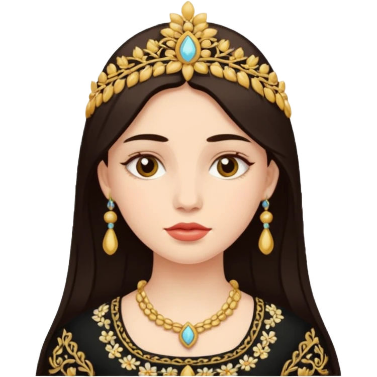 Une fille qui porte une feullara  emoji