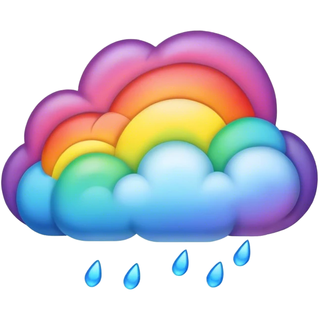 rainbow cloud emoji