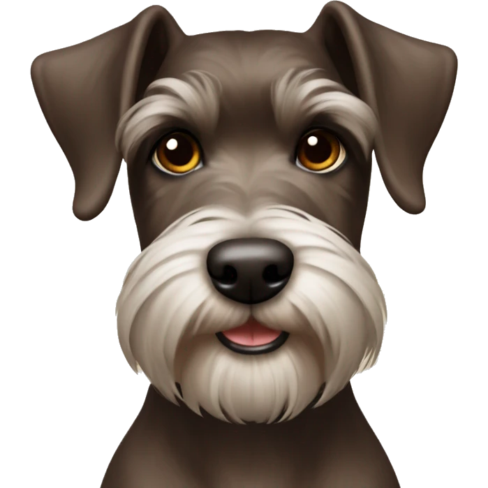 Brown miniature schnauzer  emoji