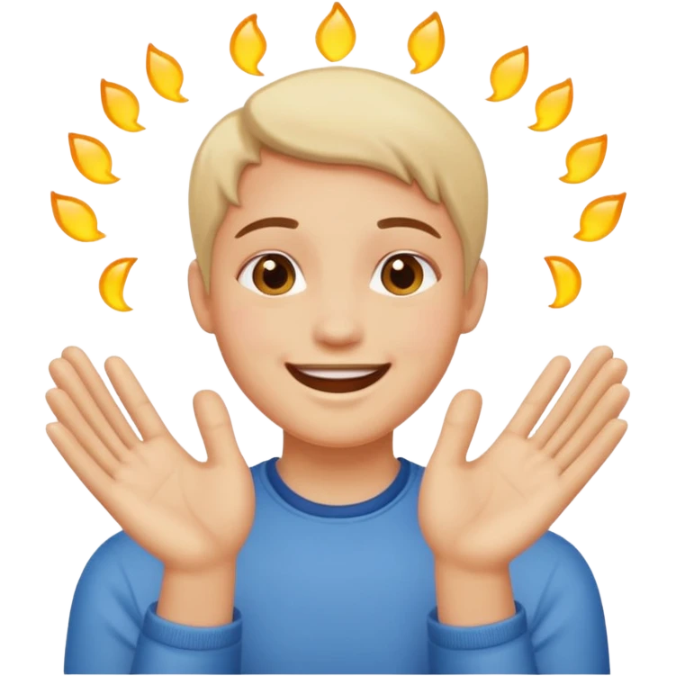 An emoji blushing like this 😊 and the hands like this 👉️👈️ emoji