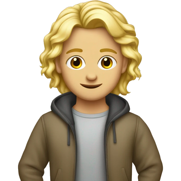 Paar aus grauhaarigem jungen Mann und blonden Mädchen emoji