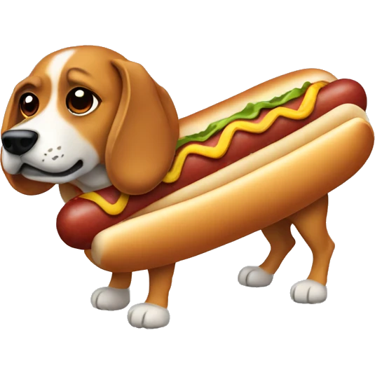 hot dog in dog costume  emoji