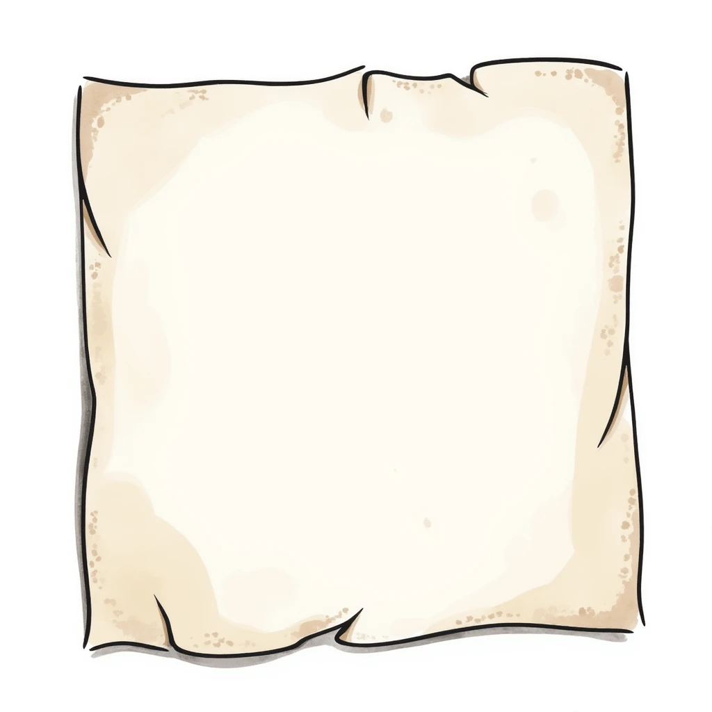 vintage torn kraft paper with irregular edge, hand-drawn watercolor, soft crumpled texture, transparent background, no face, no hands, no legs, no characters emoji