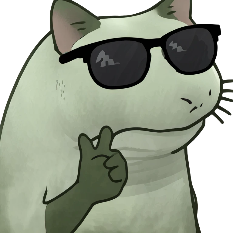 Cat with sunglasses emoji
