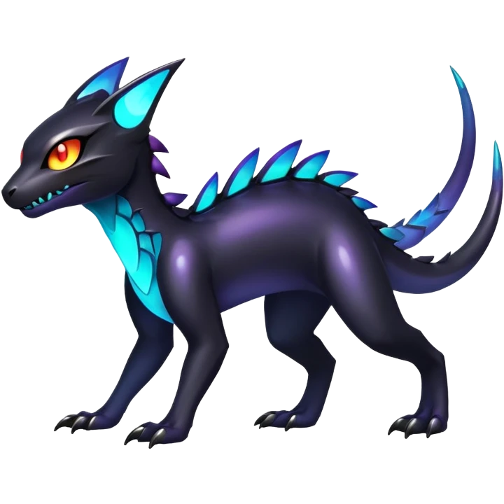  Iridescent black dark fakemon-creature  emoji