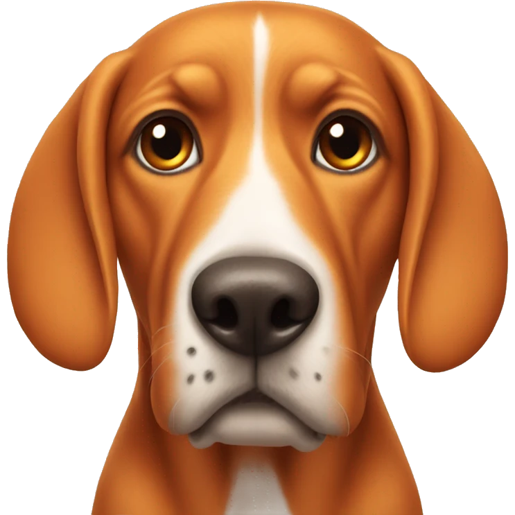 orange dog with long ears emoji
