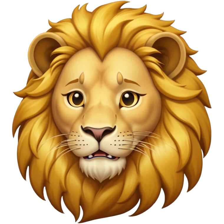 flirtatious lion looking sideways with suggestive expression emoji