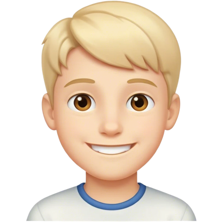 smiling boy indoors emoji