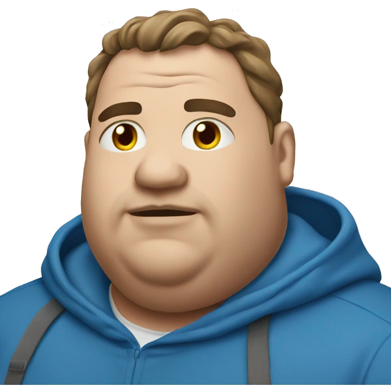 fat man with blue hoodie emoji
