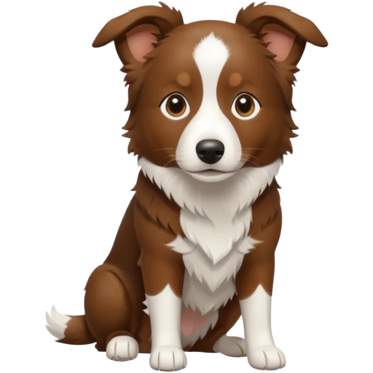 brown border collie short hair emoji