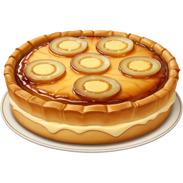 Three onion and cheese tarte Tatin emoji