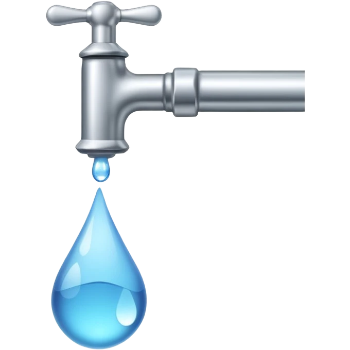 a tap with a small water droplet at the end emoji