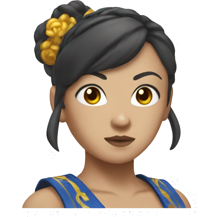Chunli with white skin emoji