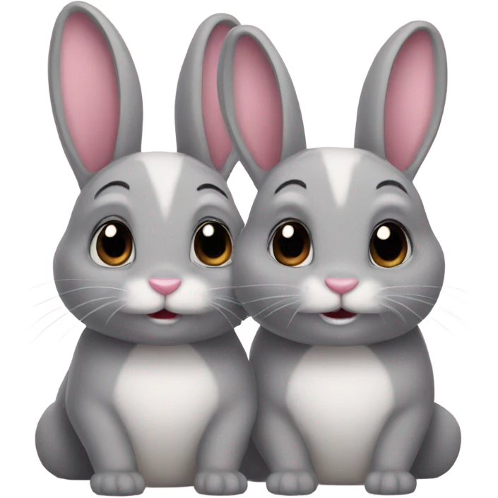 two bunnies  emoji