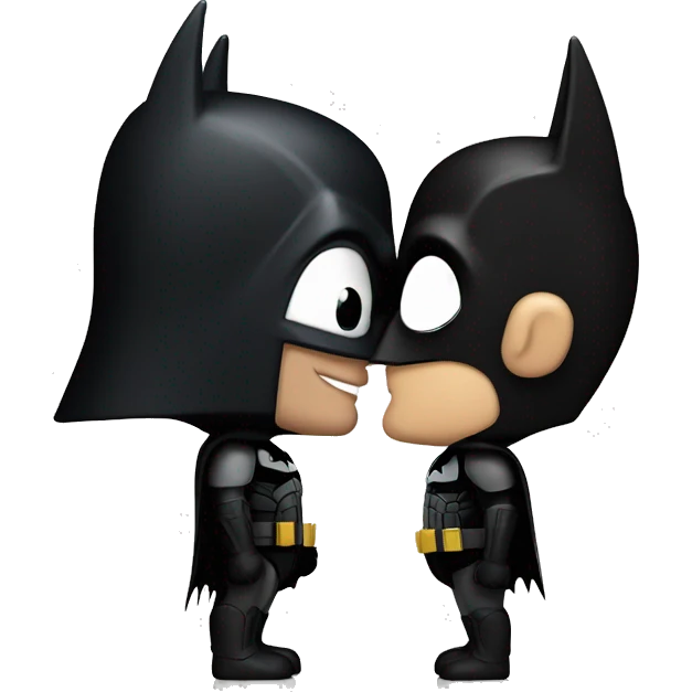 Batman kissing darth vader on his ears  emoji