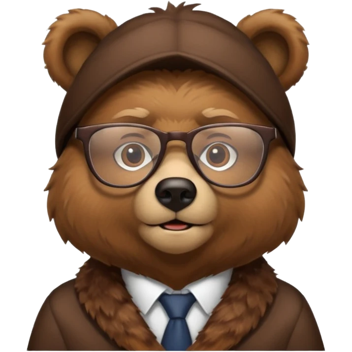 Professor bear emoji