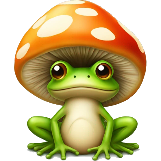 Mushroom with a frog emoji