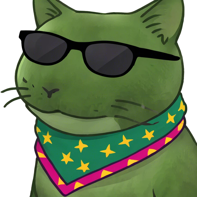 Cat with sunglasses emoji