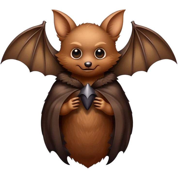 An alive bat holding a smaller bat emoji