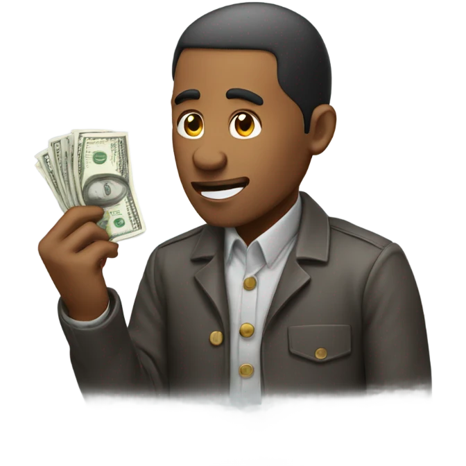 men counting money emoji
