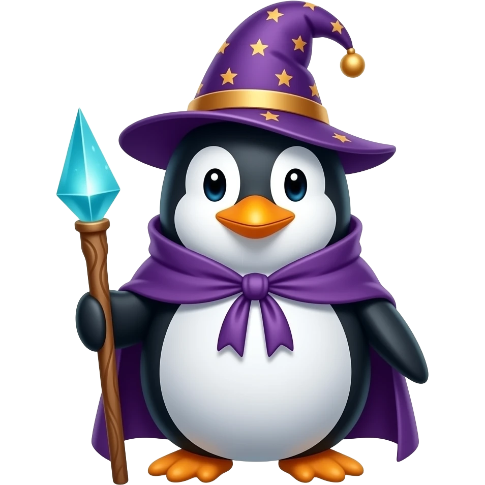 Penguin Wizard emoji
