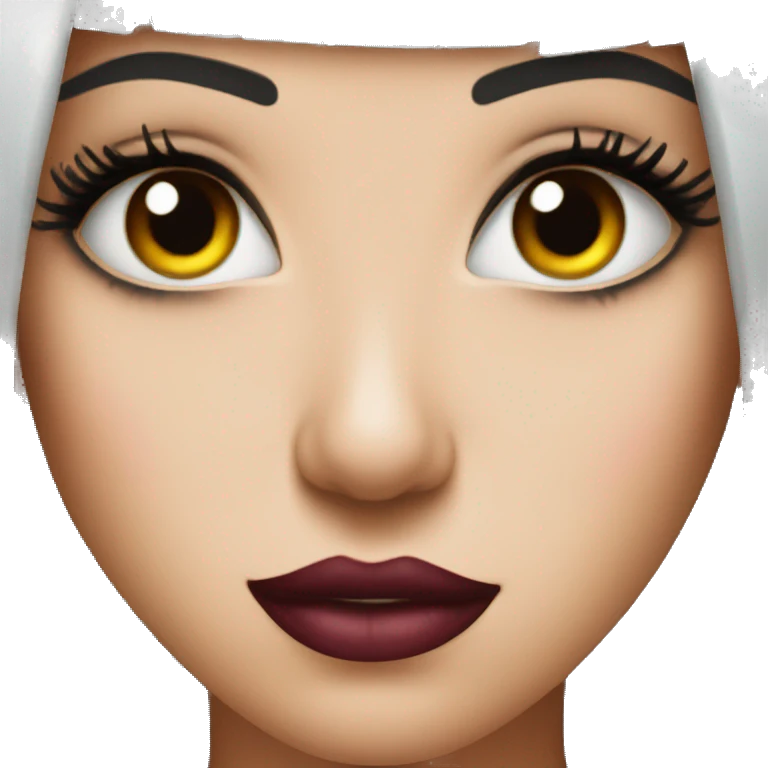 eyelash with lipstick emoji