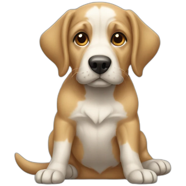 Chien avec un os emoji