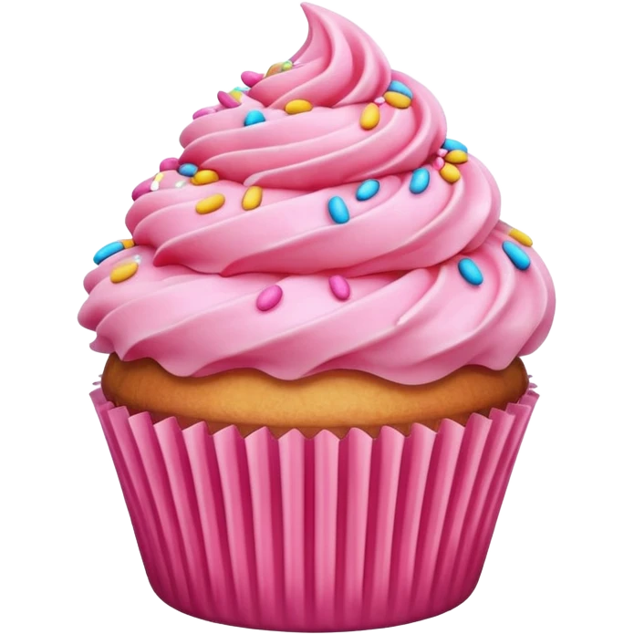 cupcake with pink icing emoji