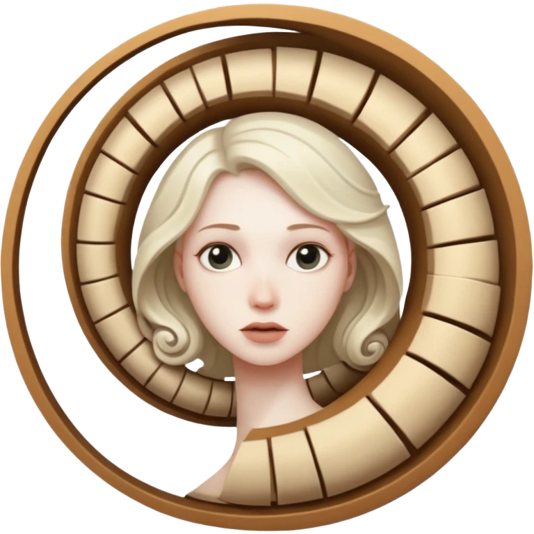 spiral with a human figure inside emoji