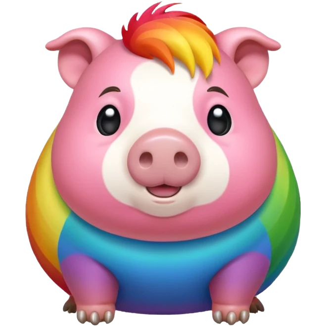 rainbow colored gunea pig emoji
