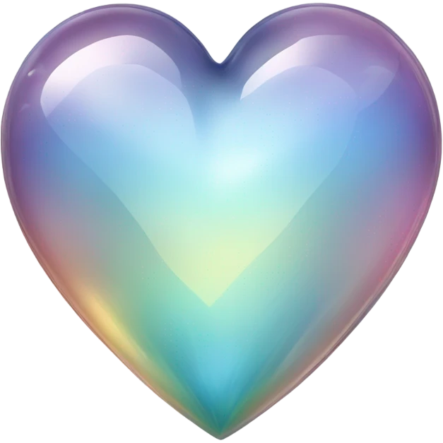 Glass heart emoji