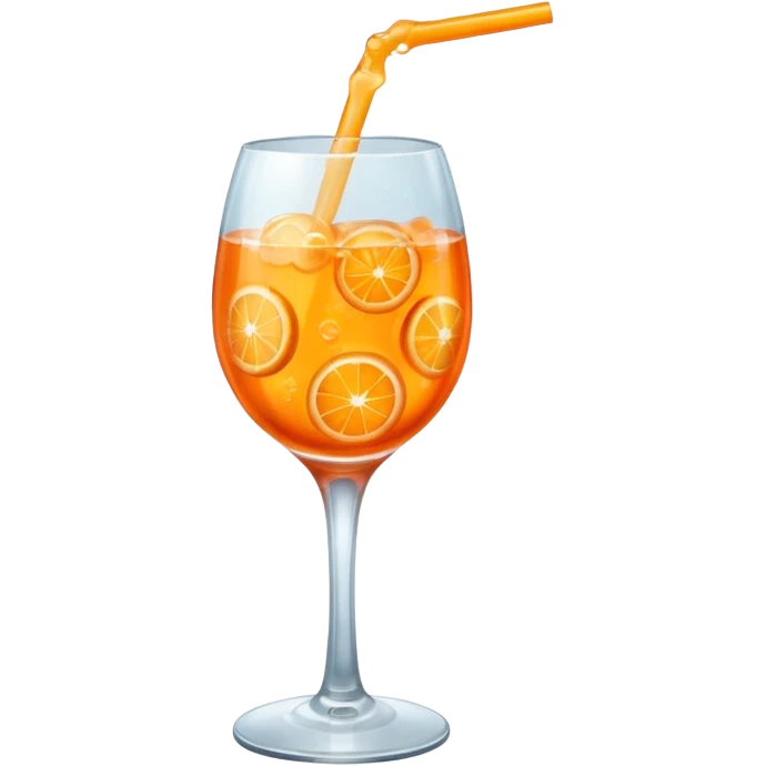spritz in a glass with no straw more orange color emoji