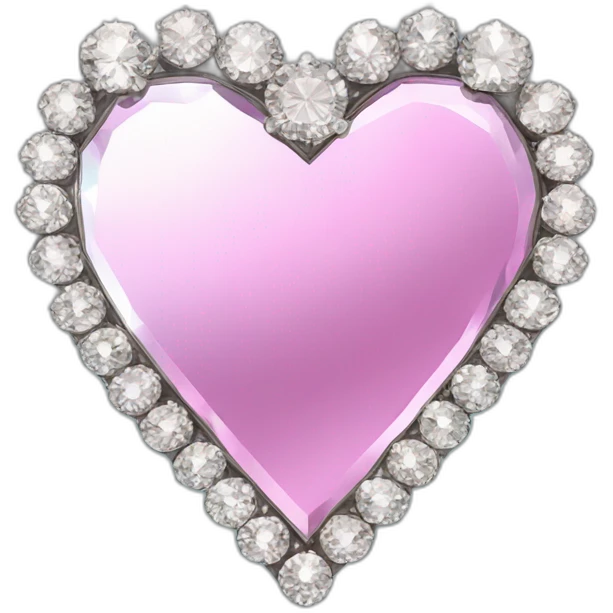 fancy diamond heart mirror emoji