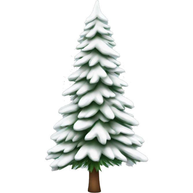  actual white fir christmas tree isolated.  emoji