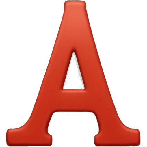 big RED letter "A" emoji