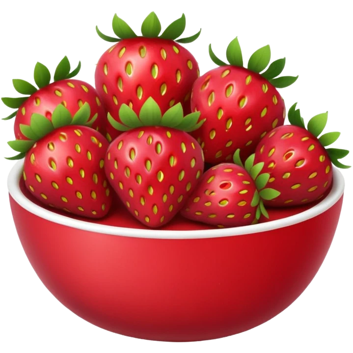 A bowl of strawberries  emoji