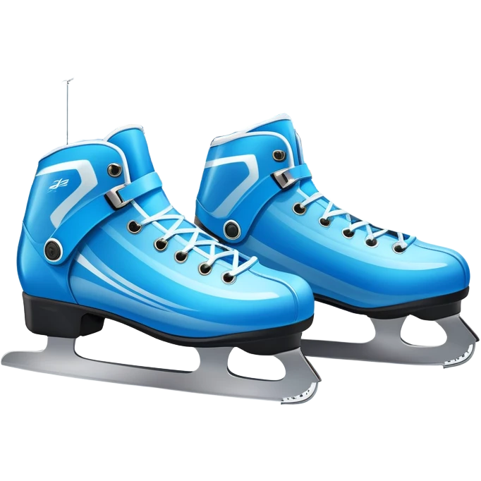 An icon showing a pair of speed skates gliding on an icy track, leaving sharp trails. The background features a grand speed skating arena with spectators, bright lights, and a winter landscape visible through the open structure. Transparent background enhances the dynamic motion. emoji