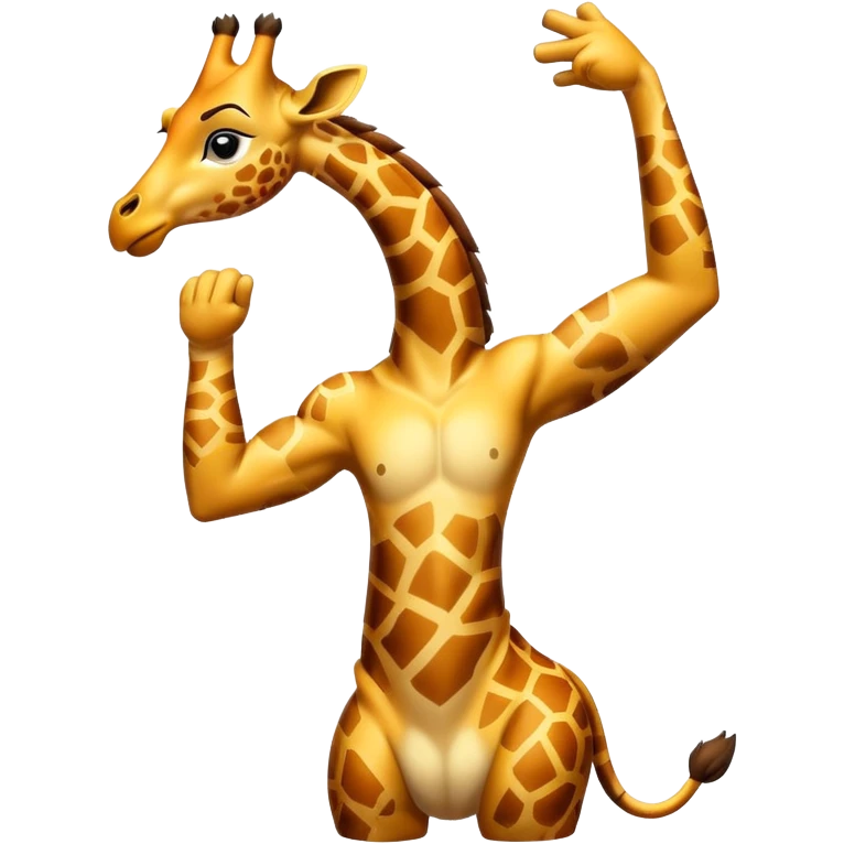 Giraffe working out emoji