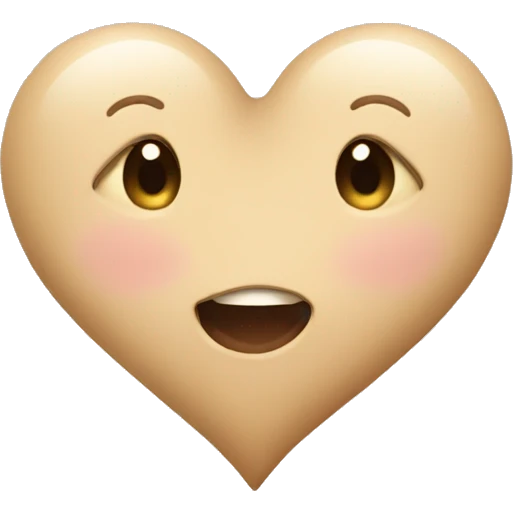 cute beige heart emoji