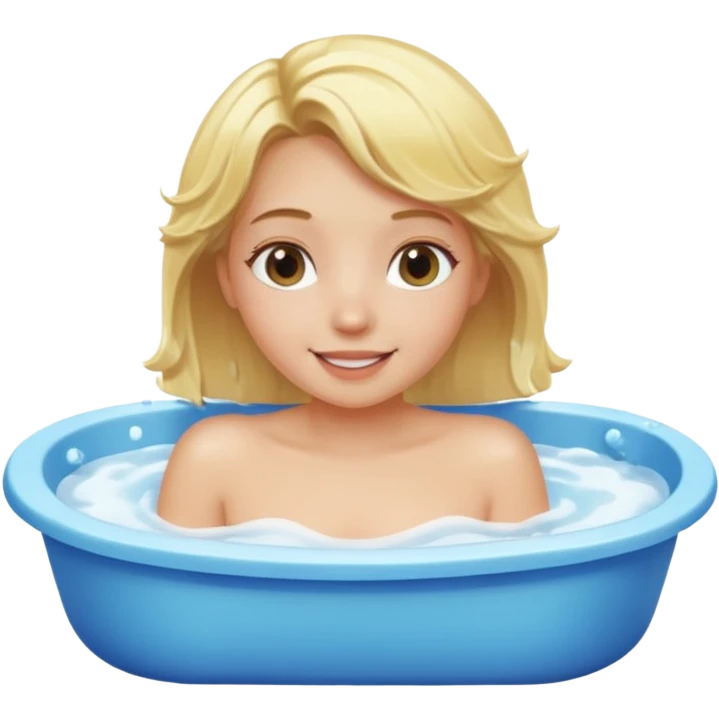 haz una chica rubia bañandose emoji