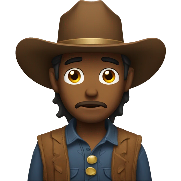 Sad cowboy emoji
