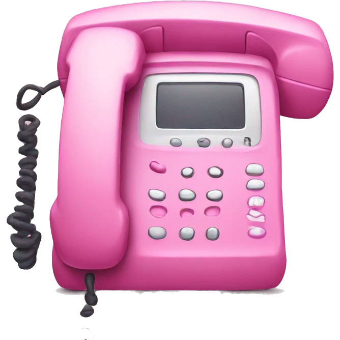 Pink phone emoji