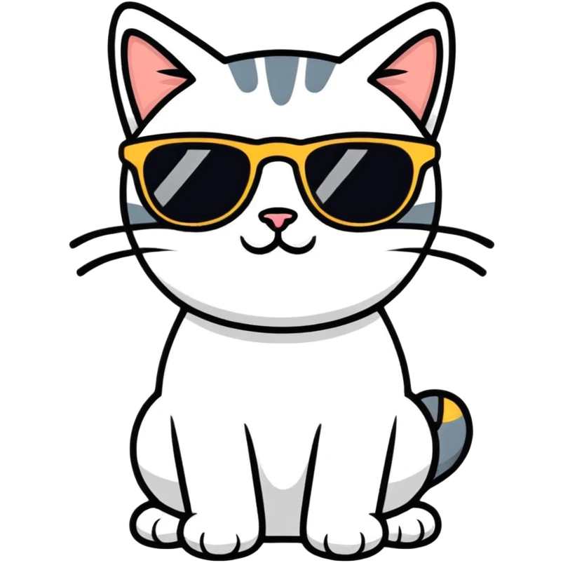 Cat with sunglasses emoji
