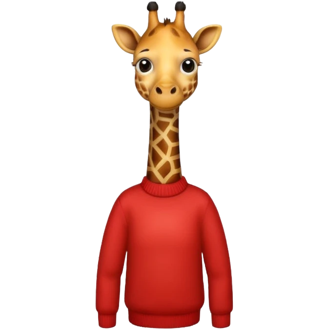 giraffe wearing red sweater emoji