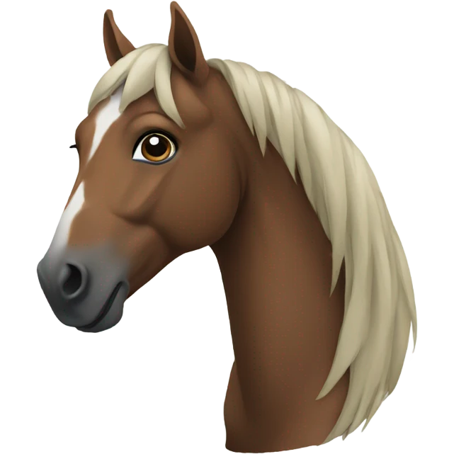 A horse sitting  emoji