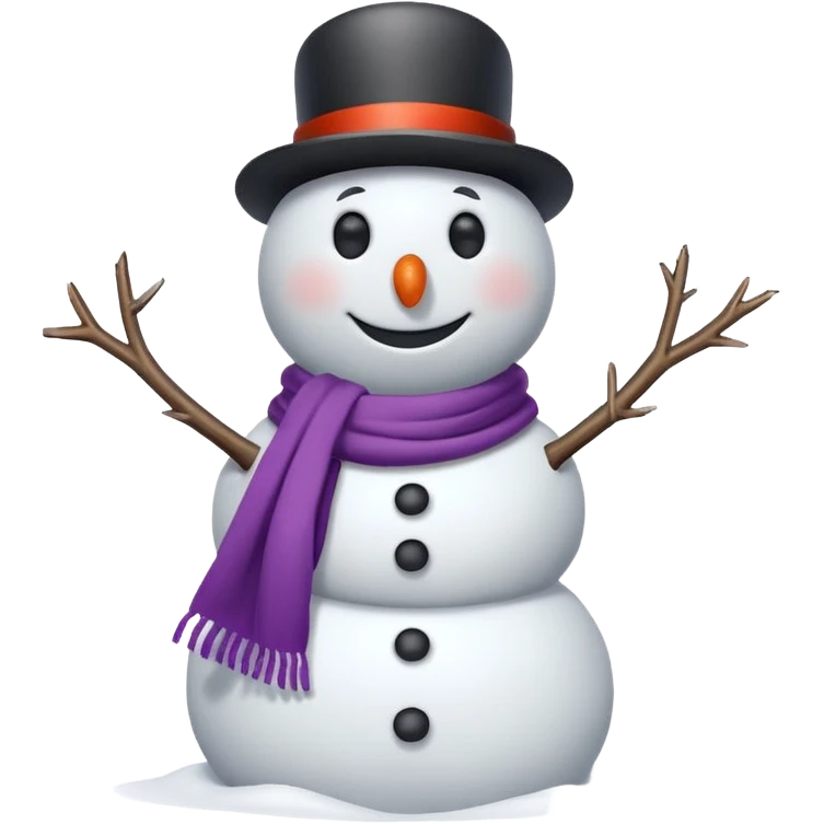 snowman with scarf emoji