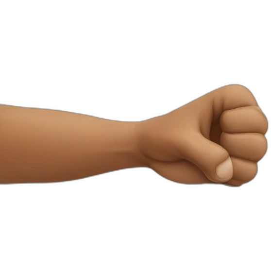 Hand punches a table emoji