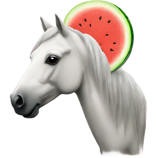 Horse with a watermelon  emoji