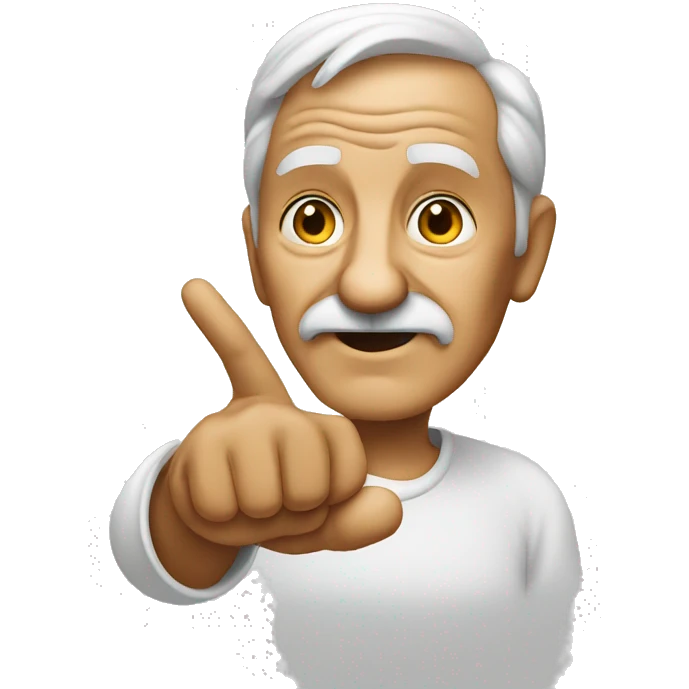 A old man pointing her finger  emoji
